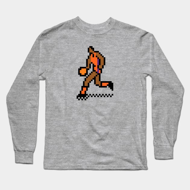 8-Bit Basketball - Clemson Long Sleeve T-Shirt by The Pixel League